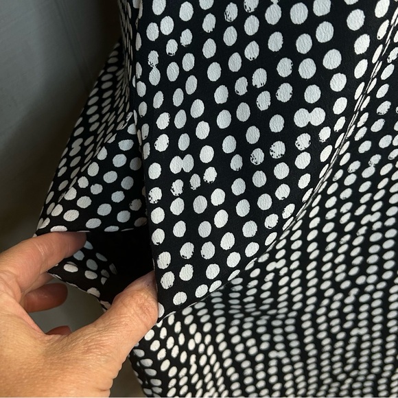 Womens Midi Shift Dress Size 6 (Small) Short Sleeve Pockets Polka Dot Bow‎ Twee - Picture 5 of 14